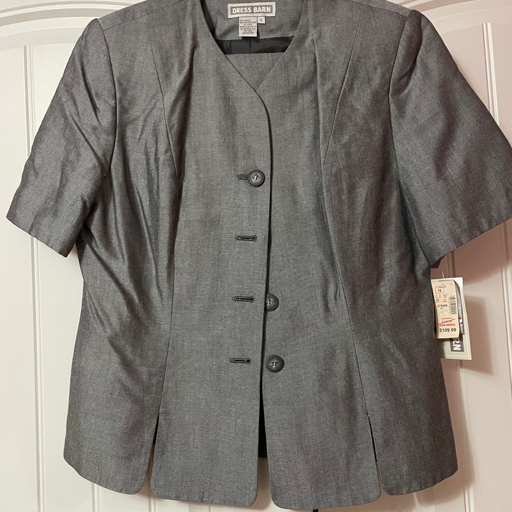 Grey two piece suit